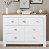 7 Drawer Wide Chest of Drawers - Large Bedroom Dresser