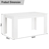 White Dining Table Set with 4 and 6 Padded Chairs