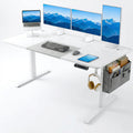 Electric Standing Desk Height Adjustable White Office Desk