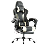 Xstriker pc chair in black and white color featuring ergonomic design, padded armrests, and lumbar support for home or office use. Ideal for gamers and professionals seeking comfort and style in a PC desk chair.