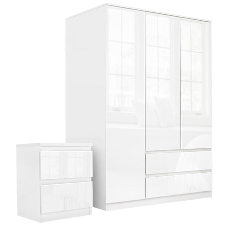 White gloss bedroom furniture set modern and sleek design for a stylish bedroom