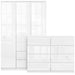 White gloss bedroom furniture sets UK, 3-door wardrobe, modern design, ample storage.