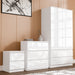 High Gloss 3 Piece Bedroom Set- 2 Door Wardrobe With Drawers