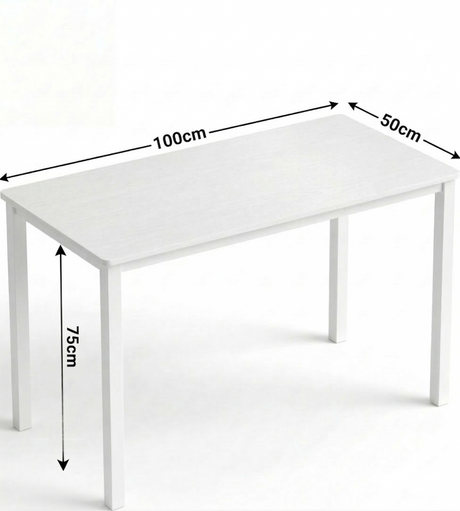 [100 x 50 cm] Home Office Desk 100cm annotated dimensions diagram showing 100cm width, 50cm depth, and 75cm height on white background