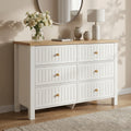 Linra White Painted Large 6 Chest of Drawers - Bedroom Dresser