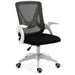 Blisswood white office chair with white armrests for a modern, ergonomic workspace.