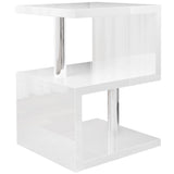 High Gloss Sofa Side Table With LED
