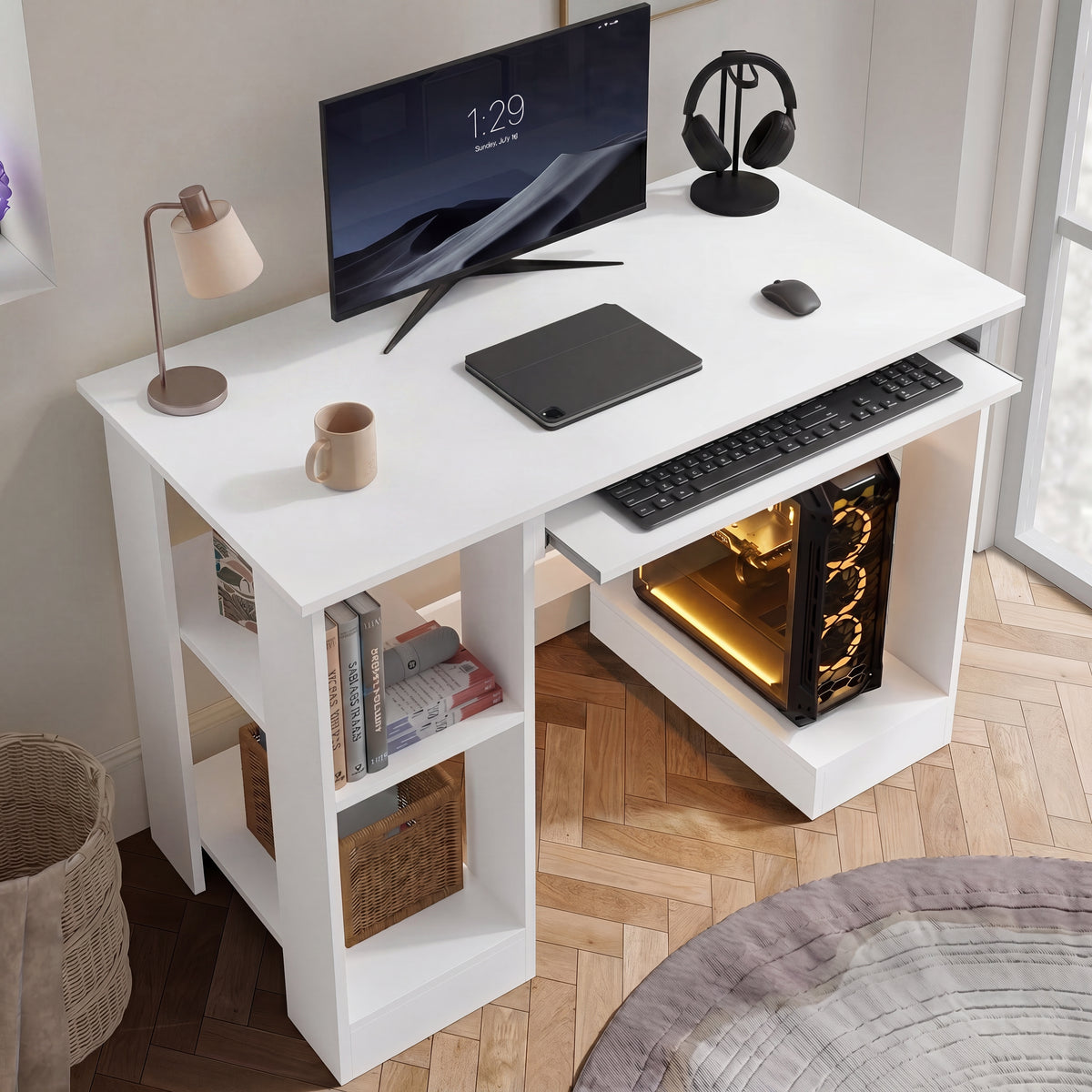 Small Computer Desk Storage Study Writing Table