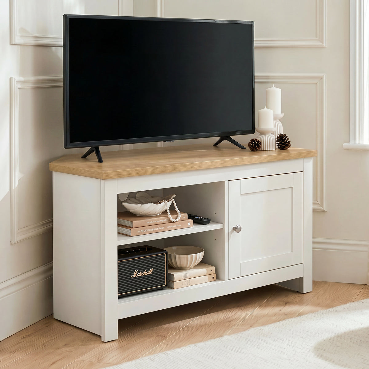 Tavero Corner TV Unit Storage TVs up to 43"