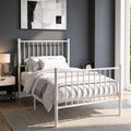Vertical Metal Bed Frame with High Headboard - Single, Double and King