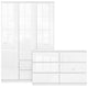 White wardrobe and chest of drawer set elegant and spacious storage for bedrooms