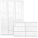 White wardrobe and chest of drawer set elegant and spacious storage for bedrooms