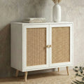 Woven Rattan 2 Door Sideboard Cabinet with Storage