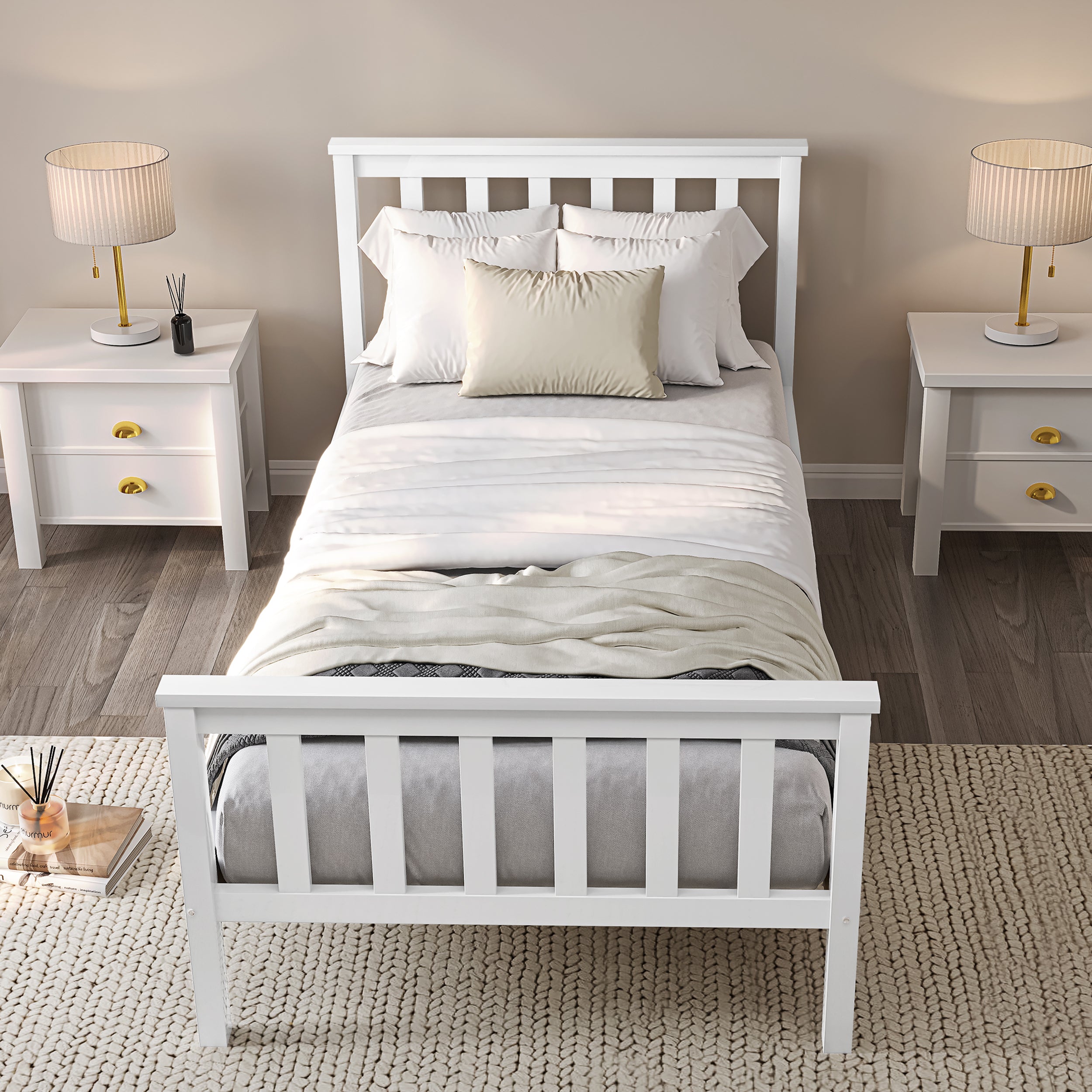 Our wooden bed frames single collection, crafted for durability and style to complement any bedroom.