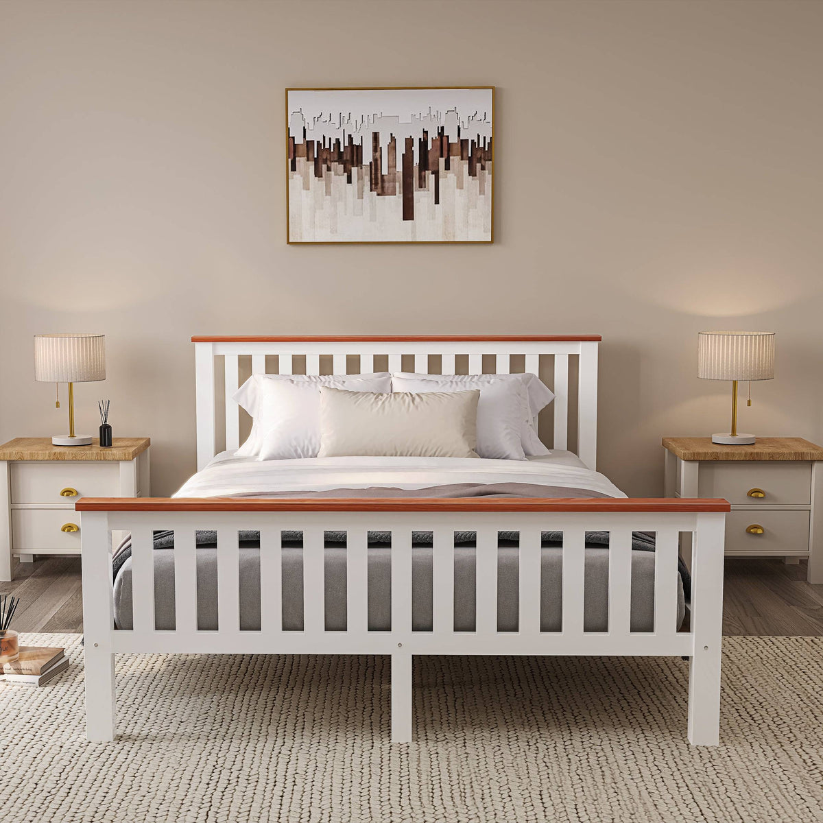 Basic Double Bed Ultra Modern Double Beds ComfoRest Modern 4FT6 Double Bed | Durable