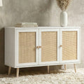 Wovena Rattan 3 Door Sideboard - Adjustable Shelf White