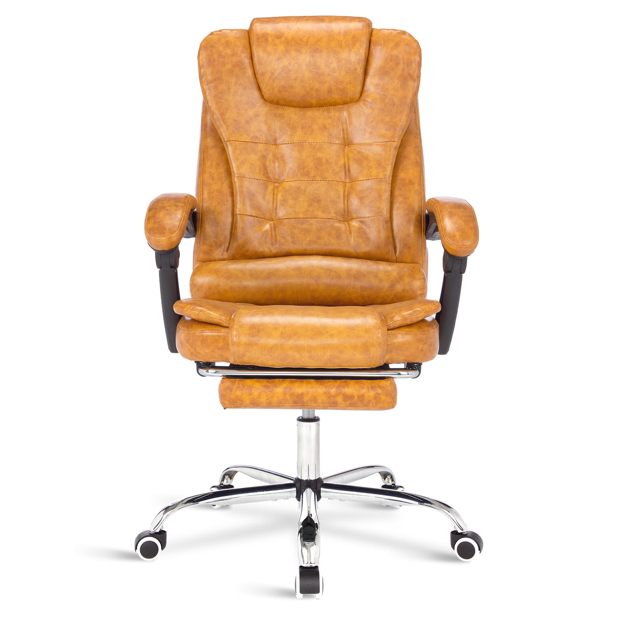 Experience style and flexibility with a yellow swivel office chair featuring 360-degree mobility!