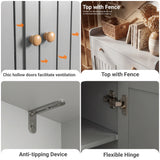 4-Tier Shoe Storage Cabinet with Adjustable Shelves Hallway