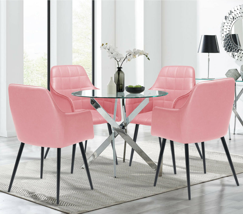 faux leather dining chairs