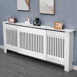 Adjustable radiator covers uk homes with slatted panels and modern design.