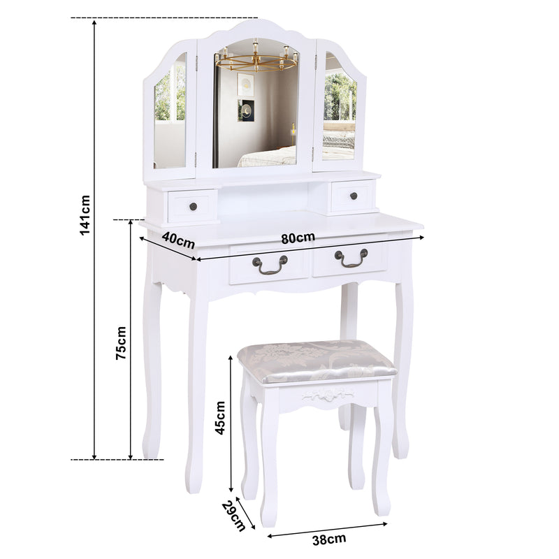 mirrored dressing table