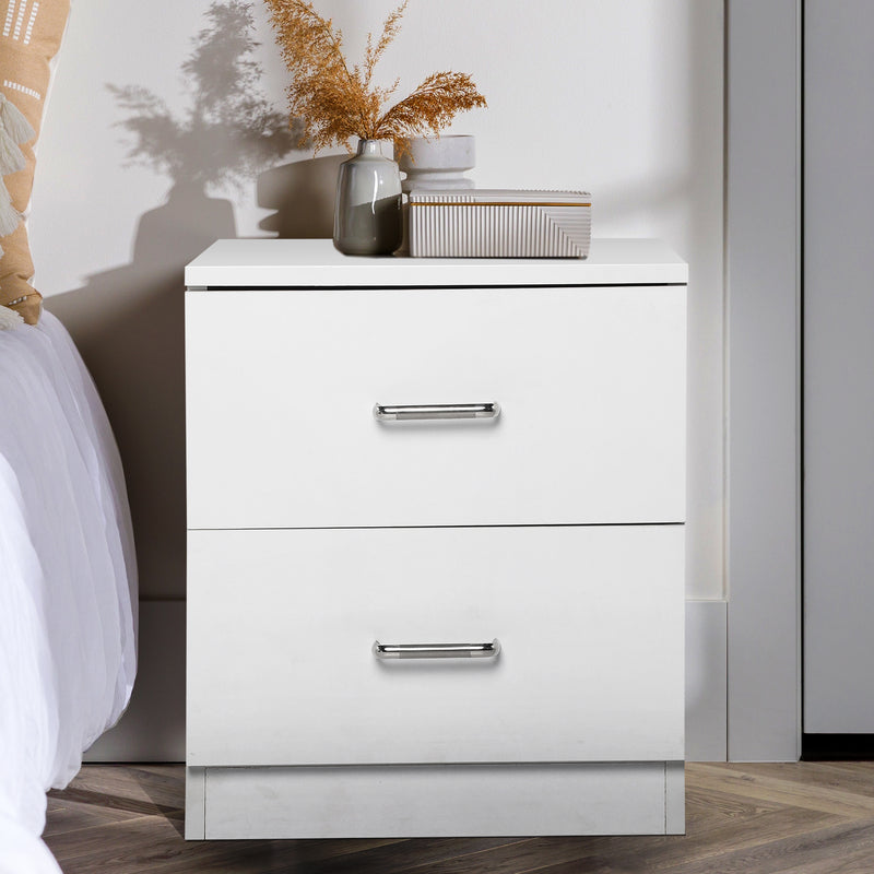 Bedside table with double drawers
