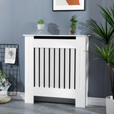 Stylish white radiator pipe covers with slatted design, complemented by decorative.