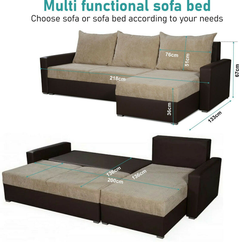 l shape sofa bed